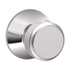 F10-BWE-625 Schlage F Series - Knob Bowery Style with Passage Lock Function in Bright Chrome
