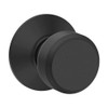 F10-BWE-622 Schlage F Series - Knob Bowery Style with Passage Lock Function in Matte Black