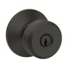 F80-BWE-716 Schlage F Series - Knob Bowery Style with Storeroom Lock Function in Aged Bronze