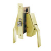HL6-9456-606 Glynn Johnson HL6 Series Dormitory Exit Thumbturn Function Push and Pull latch with Mortise Lock in Satin Brass Finish
