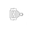 E63-26 Arrow Lock E Series Deadbolt Single Cylinder with Blank Plate in Bright Chromium