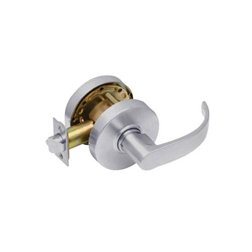 RL03-BRR-26D Arrow Cylindrical Lock RL Series Communicating Lever with Broadway Trim Design in Satin Chrome