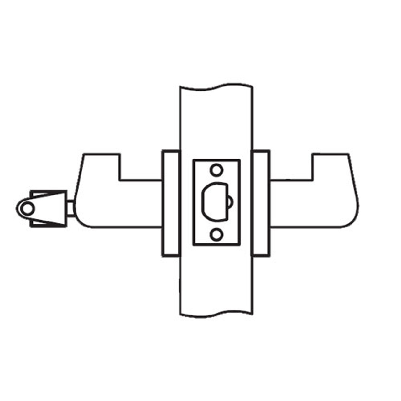 RL17-BRR-26D Arrow Cylindrical Lock RL Series Classroom Lever with Broadway Trim Design in Satin Chrome