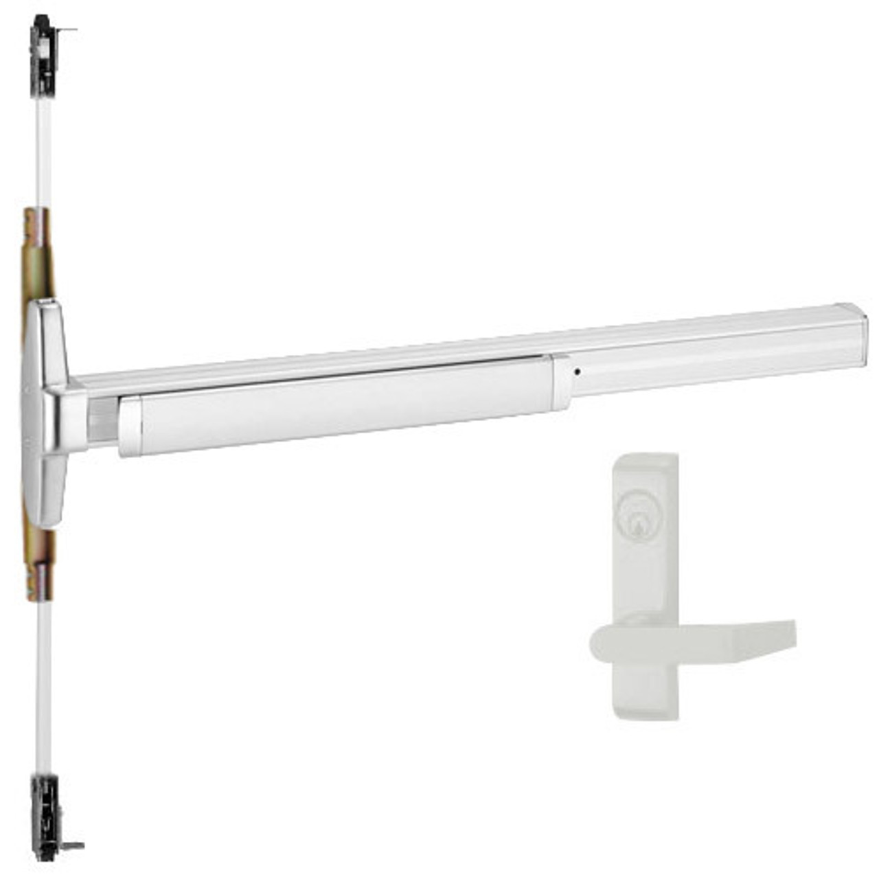 3347A-L-US26-2-RHR Von Duprin Exit Device in Bright Chrome 3347A-L-US26-2-RHR Von Duprin Exit Device in Bright Chrome