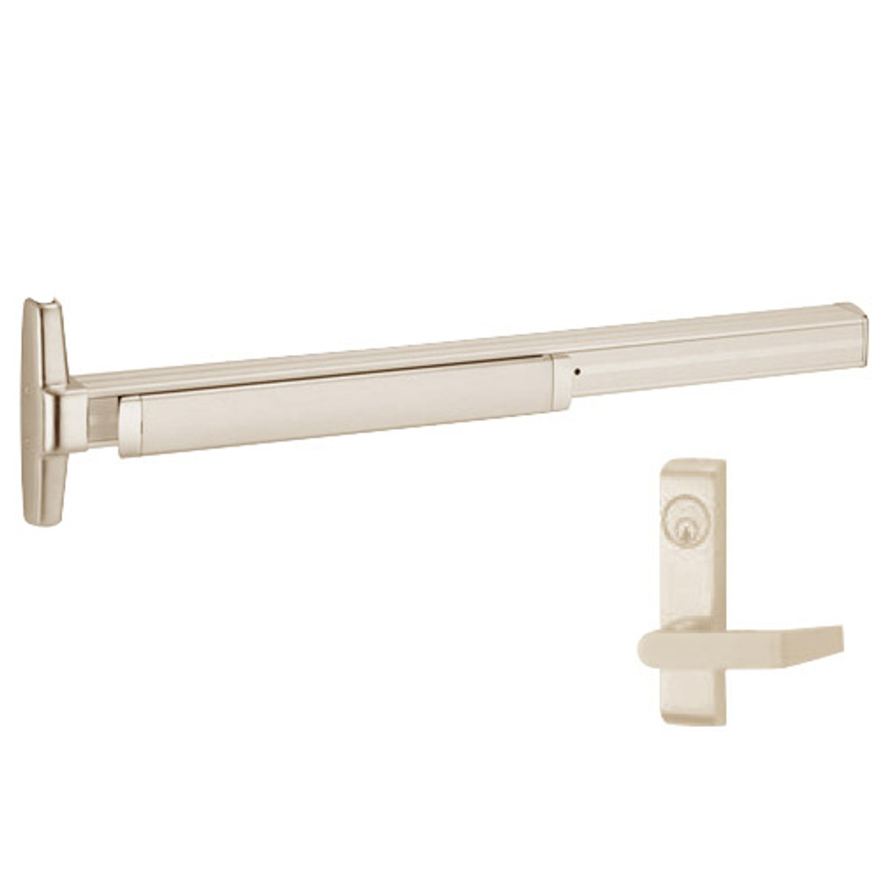 3349A-L-F-US4-2-RHR Von Duprin Exit Device in Satin Brass