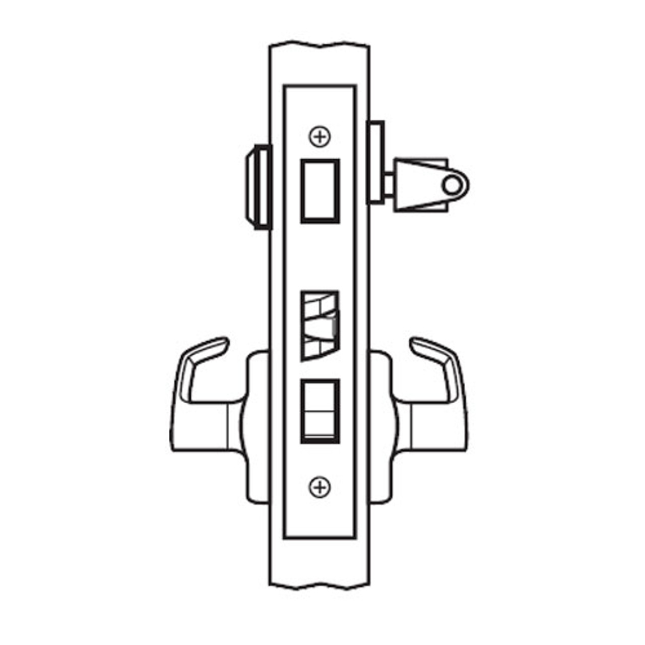 BM20-VL-10B Arrow Mortise Lock BM Series Entrance Lever with Ventura Design in Oil Rubbed Bronze