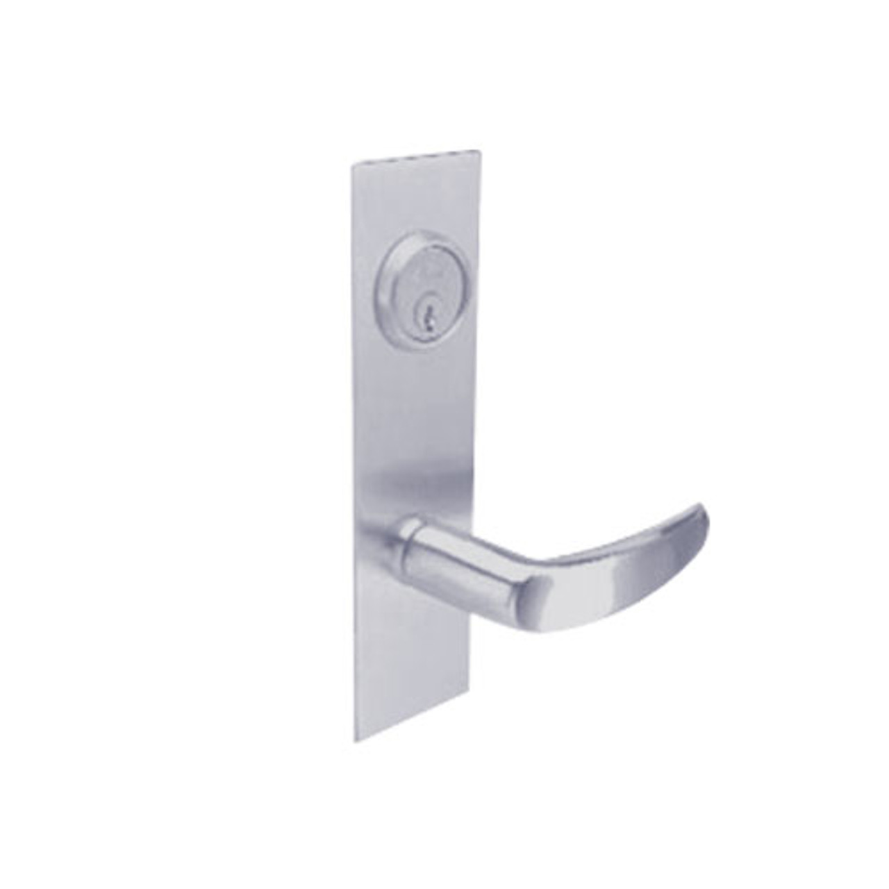 BM26-VH-26D Arrow Mortise Lock BM Series Privacy Lever with Ventura Design and H Escutcheon in Satin Chrome