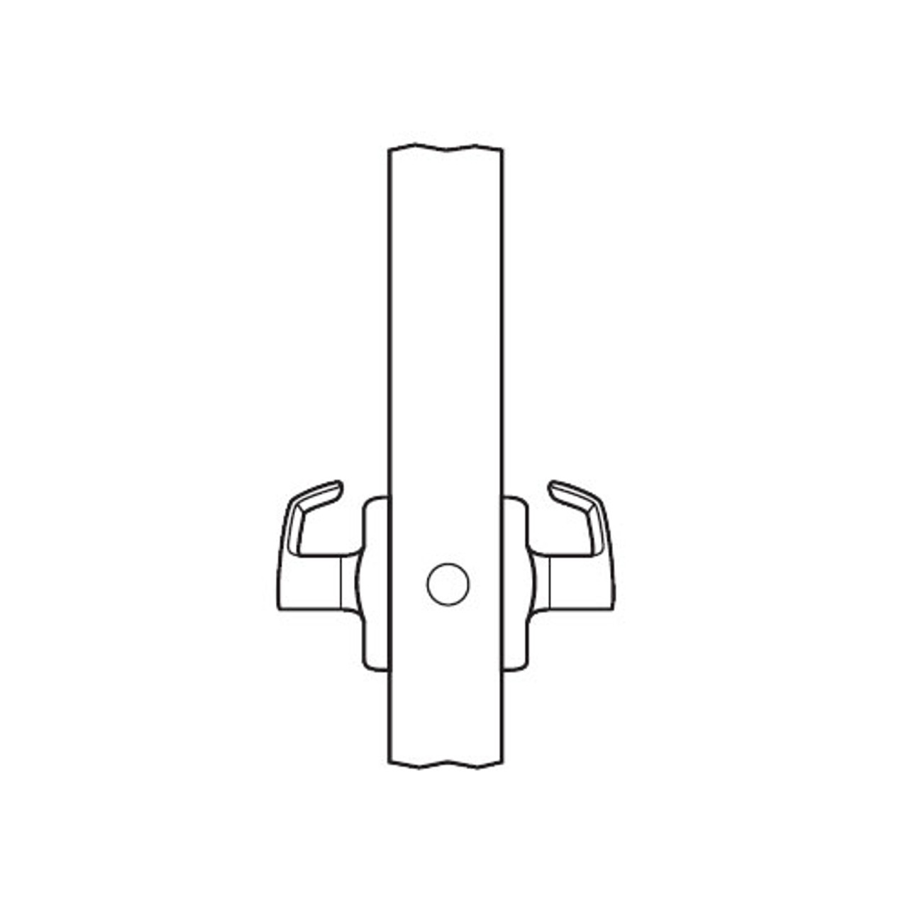 BM09-VH-04 Arrow Mortise Lock BM Series Full Dummy Lever with Ventura Design and H Escutcheon in Satin Brass