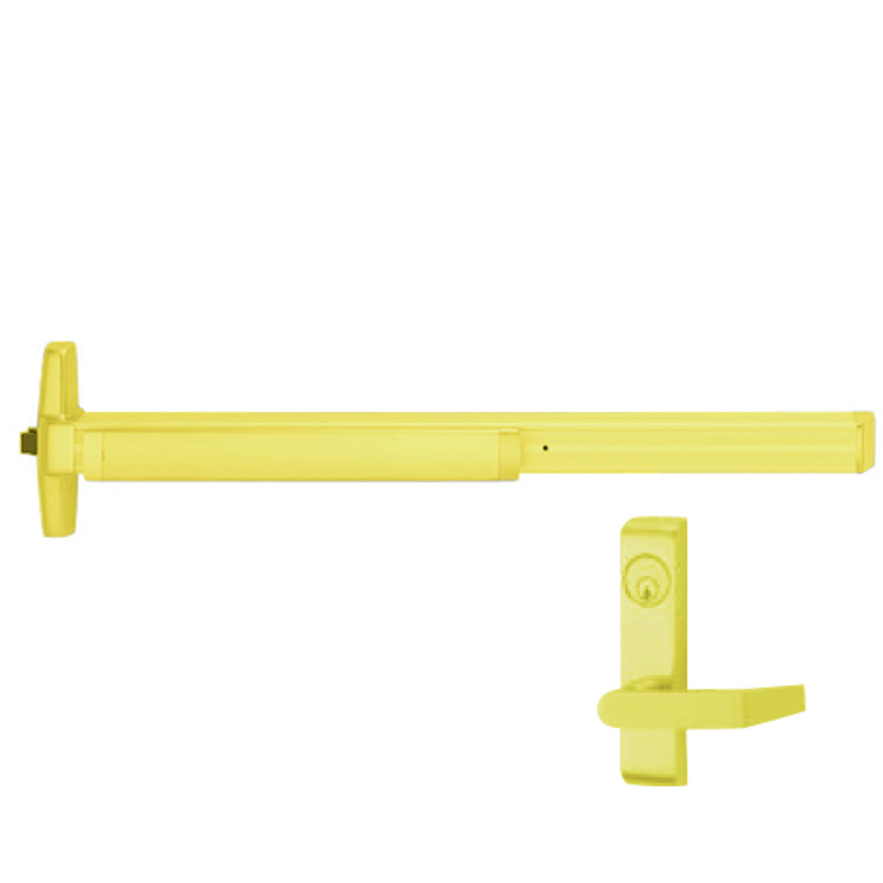 35A-L-US3-4-RHR Von Duprin Exit Device in Bright Brass