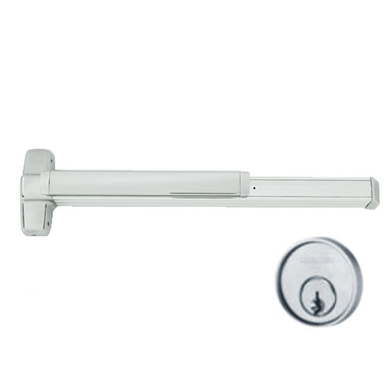 CD9847WDC-NL-OP-US26D-3 Von Duprin Exit Device with Cylinder Dogging in Satin Chrome