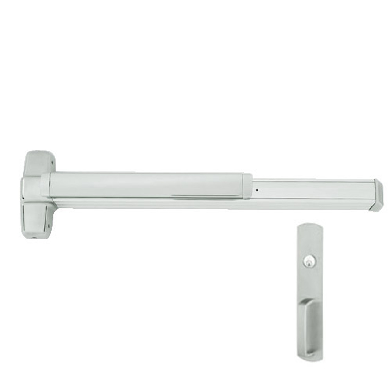 CD9847WDC-NL-US26D-4 Von Duprin Exit Device with Cylinder Dogging in Satin Chrome