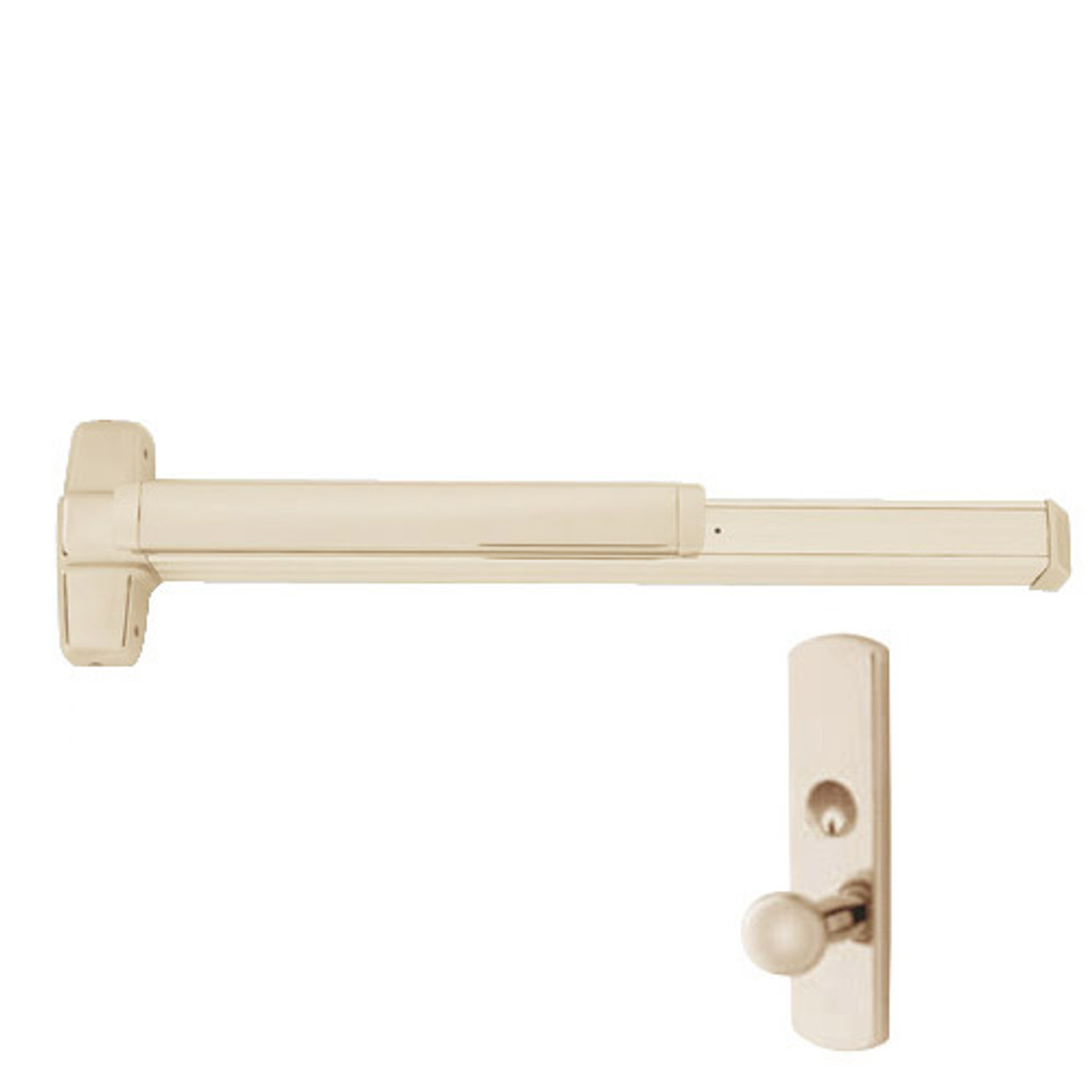 CD9847WDC-K-US4-4 Von Duprin Exit Device with Cylinder Dogging in Satin Brass