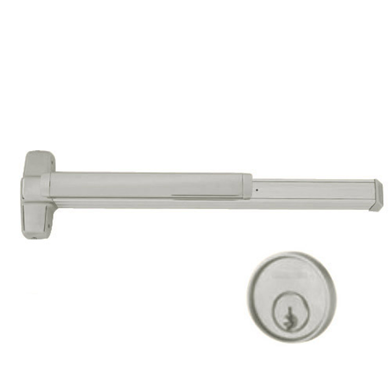 EL9847WDC-NL-OP-US26-3 Von Duprin Exit Device with Electric Latch Retraction in Bright Chrome