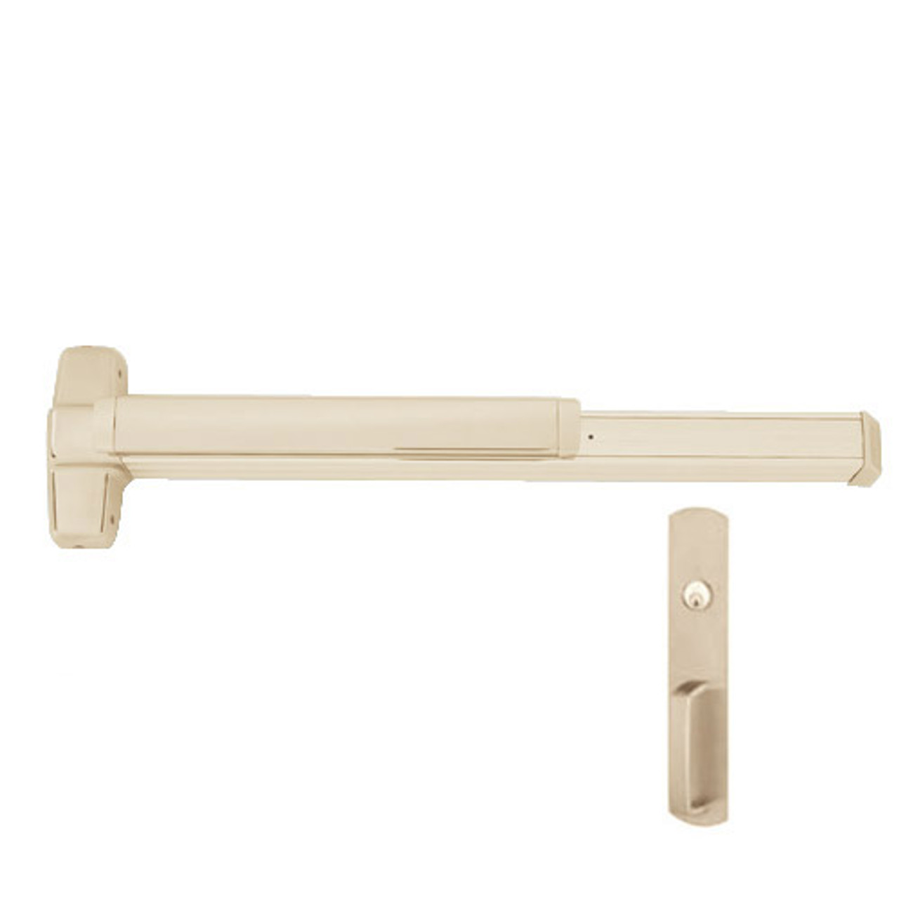EL9847WDC-NL-US4-4 Von Duprin Exit Device with Electric Latch Retraction in Satin Brass