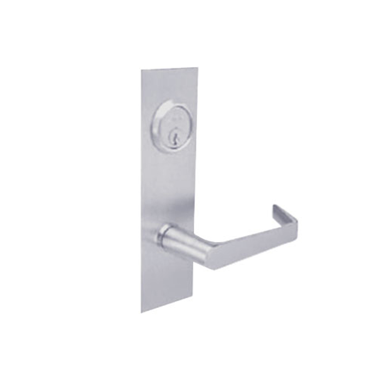 BM02-XH-26D Arrow Mortise Lock BM Series Privacy Lever with Xavier Design and H Escutcheon in Satin Chrome