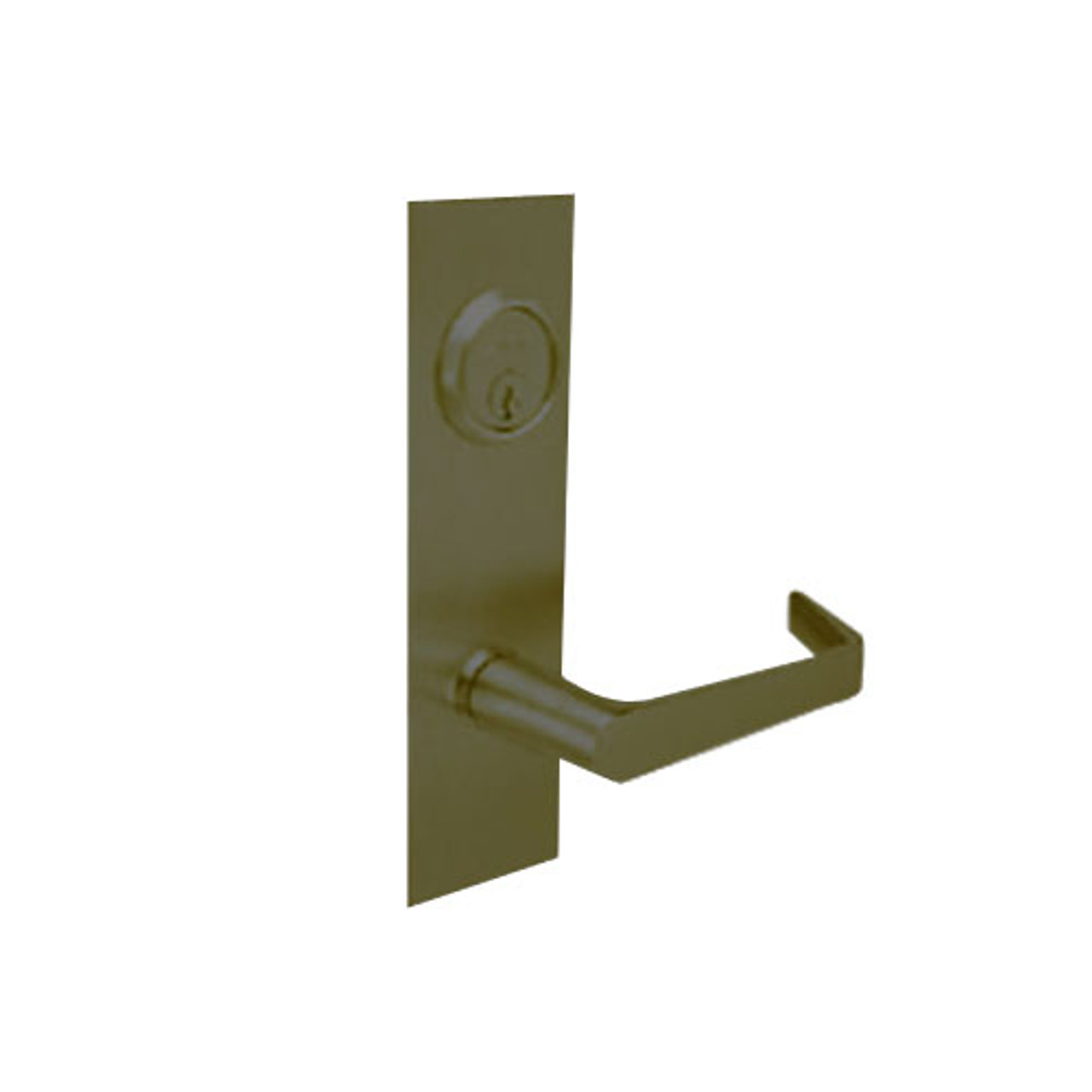 BM07-XH-10B Arrow Mortise Lock BM Series Exit Lever with Xavier Design and H Escutcheon in Oil Rubbed Bronze