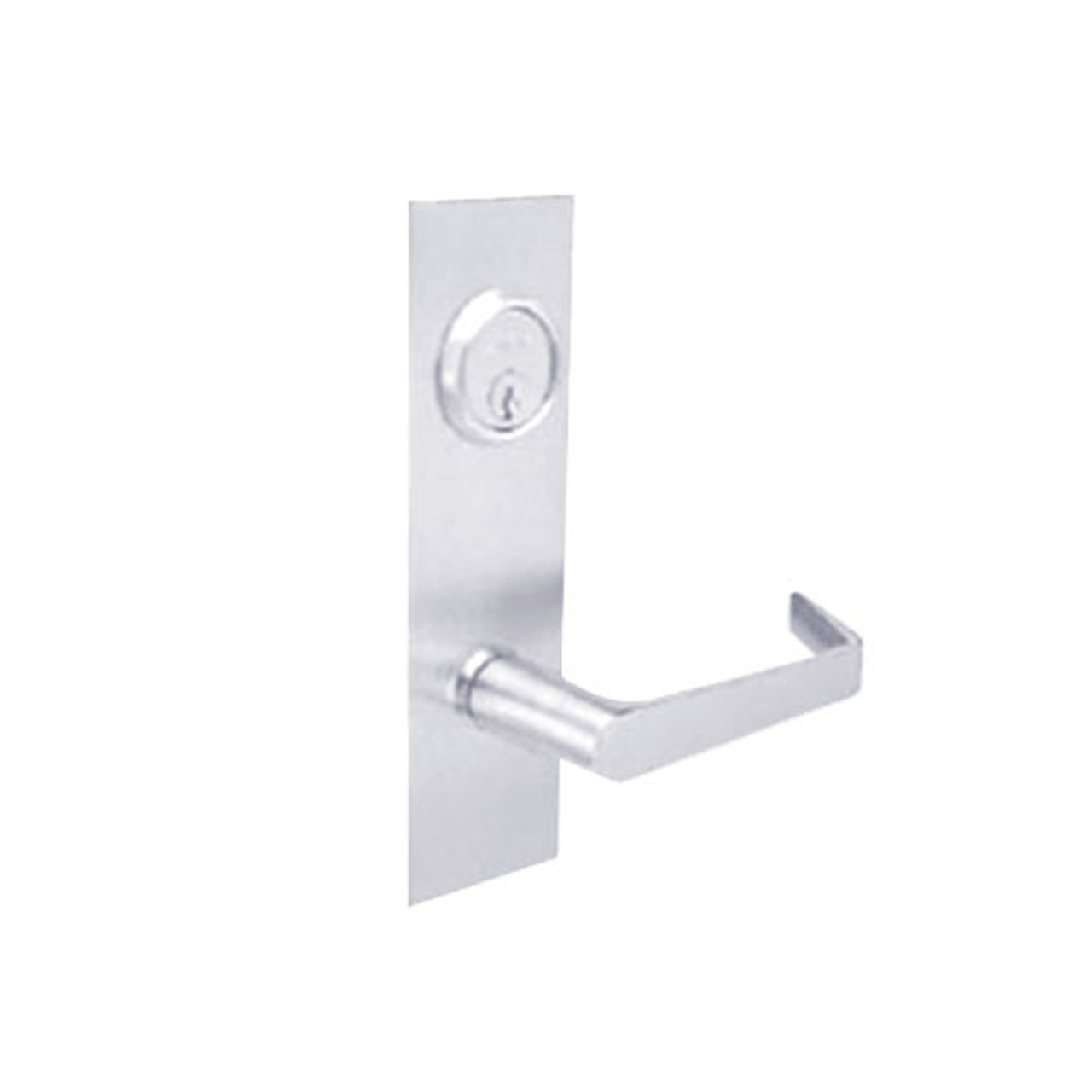 BM26-XH-26 Arrow Mortise Lock BM Series Privacy Lever with Xavier Design and H Escutcheon in Bright Chrome