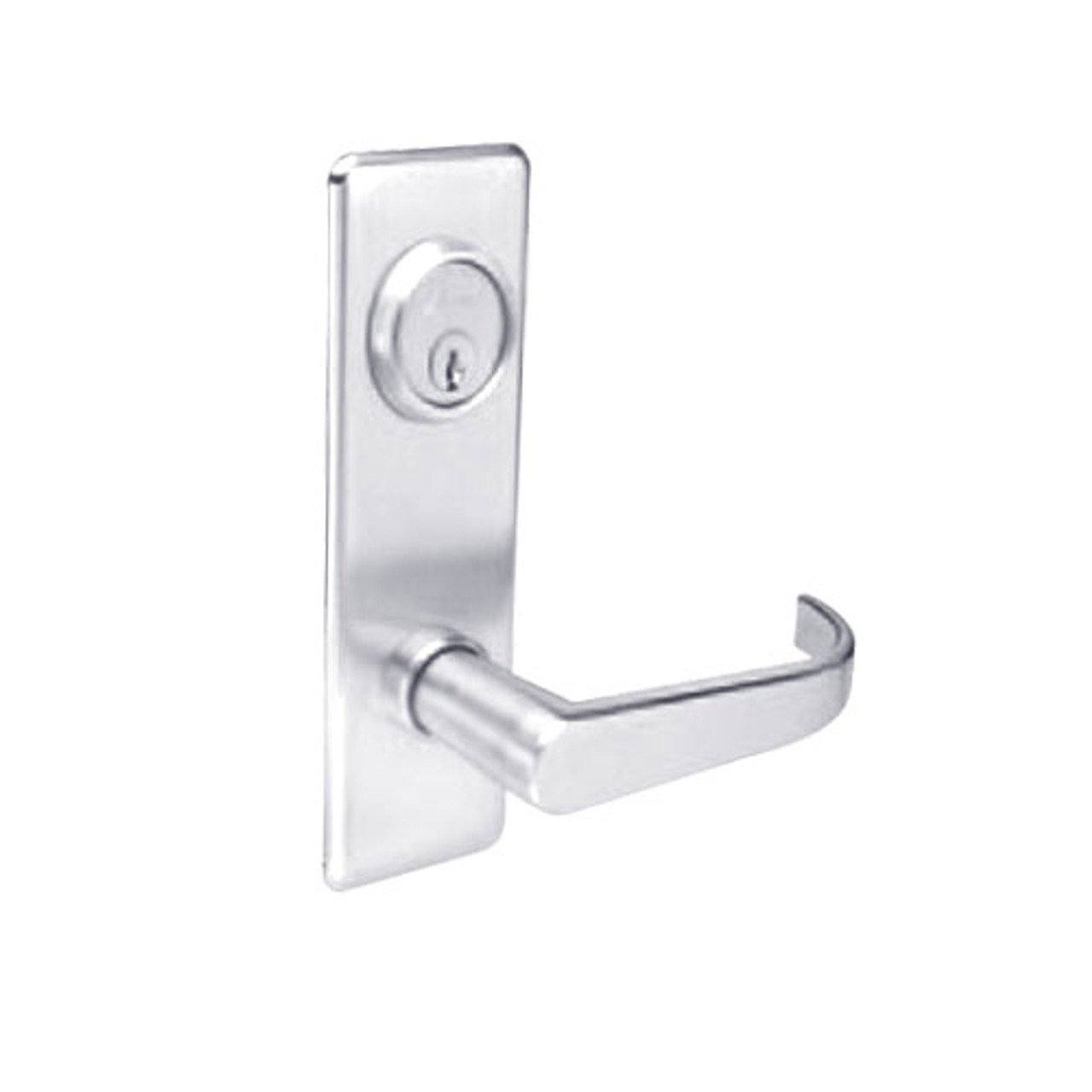 BM09-BRG-26 Arrow Mortise Lock BM Series Full Dummy Lever with Broadway Design and G Escutcheon in Bright Chrome