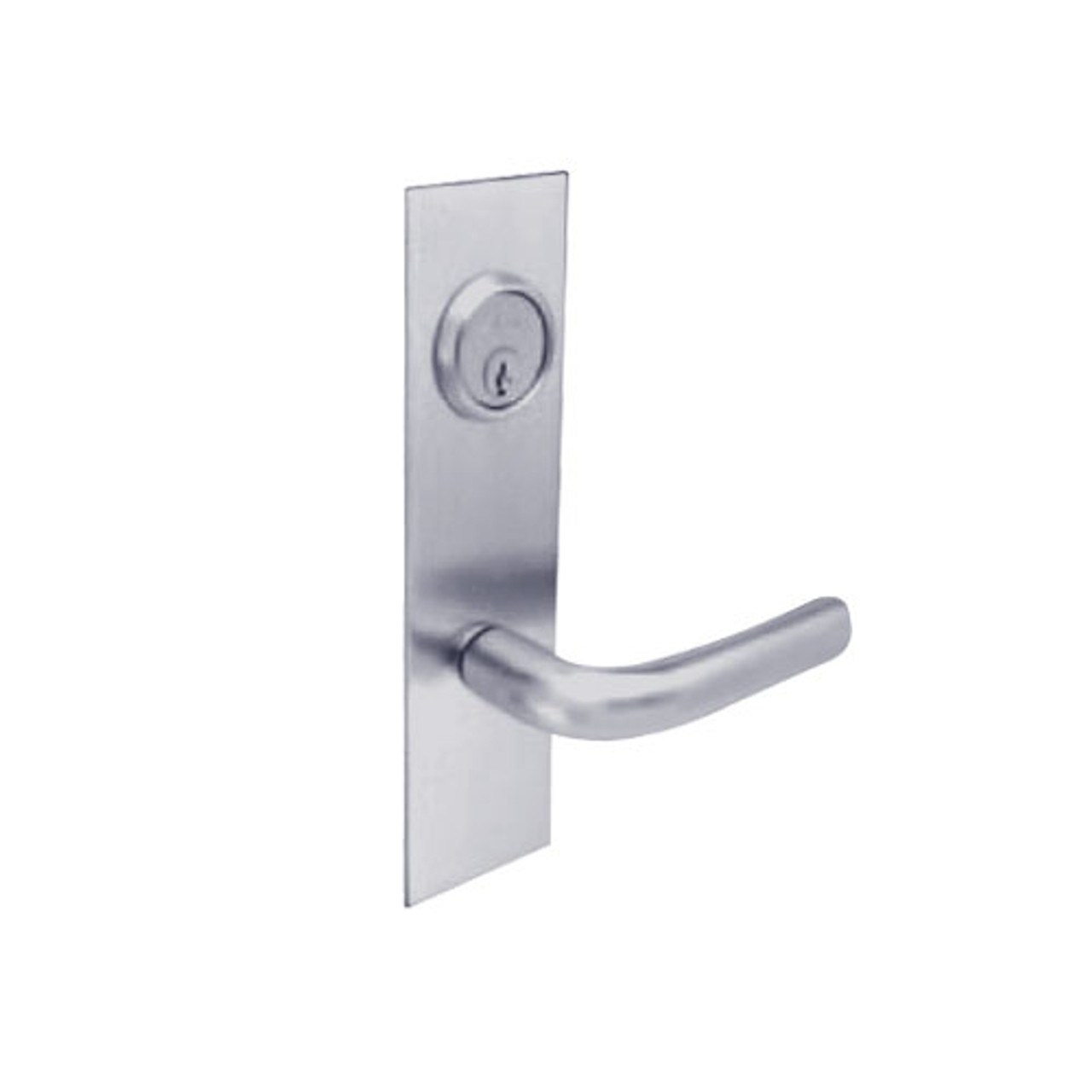 BM12-NH-26D Arrow Mortise Lock BM Series Storeroom Lever with Neo Design and H Escutcheon in Satin Chrome