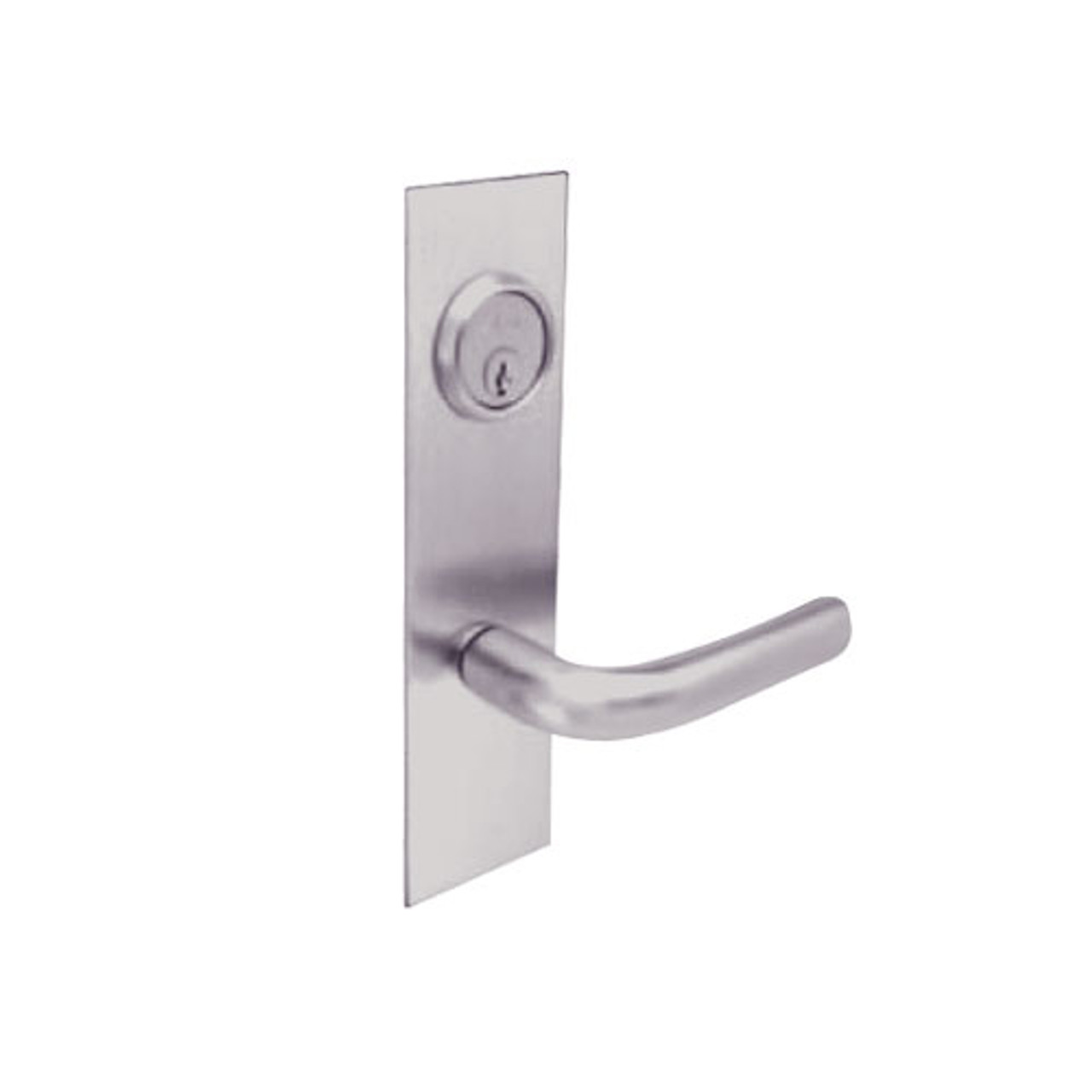 BM12-NH-32D Arrow Mortise Lock BM Series Storeroom Lever with Neo Design and H Escutcheon in Satin Stainless Steel