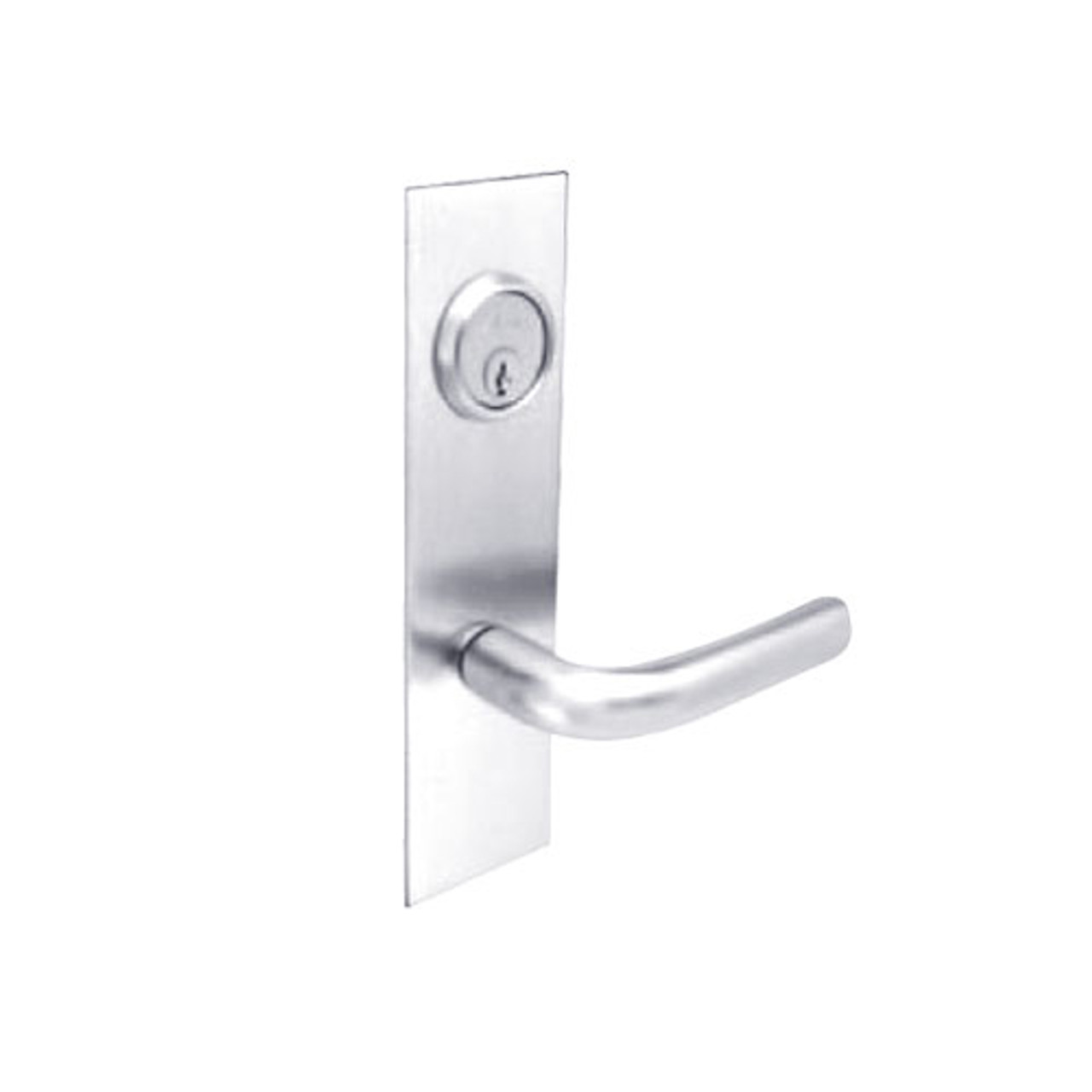 BM38-NH-26 Arrow Mortise Lock BM Series Classroom Security Lever with Neo Design and H Escutcheon in Bright Chrome
