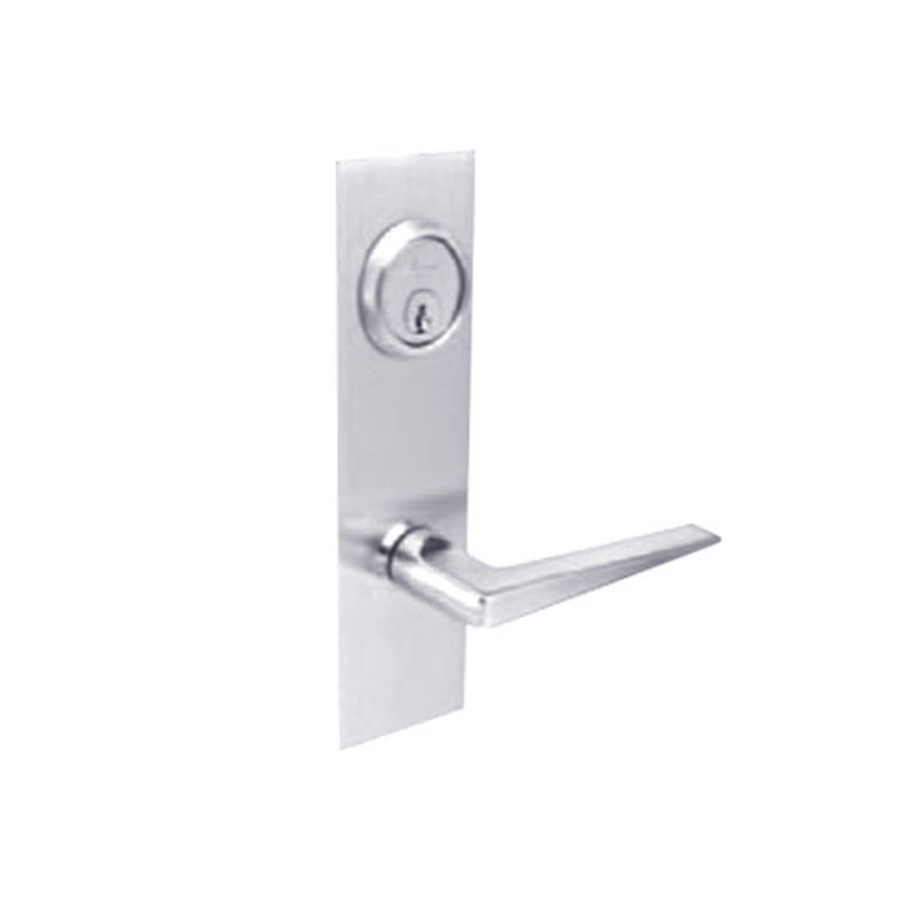 BM09-JH-26 Arrow Mortise Lock BM Series Full Dummy Lever with Javelin Design and H Escutcheon in Bright Chrome