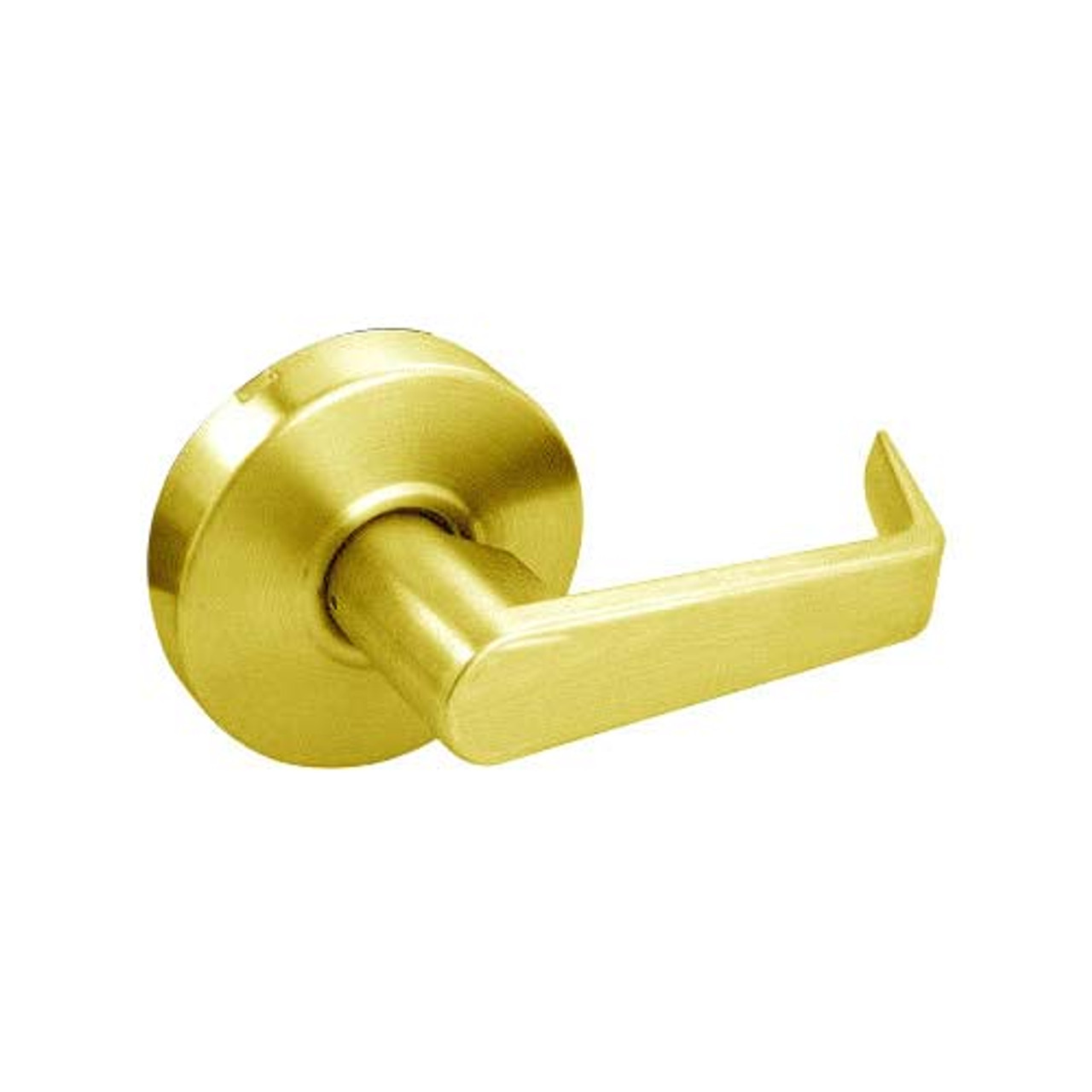 RL08-SR-03 Arrow Cylindrical Lock RL Series Single Dummy Lever with Sierra Trim Design in Bright Brass