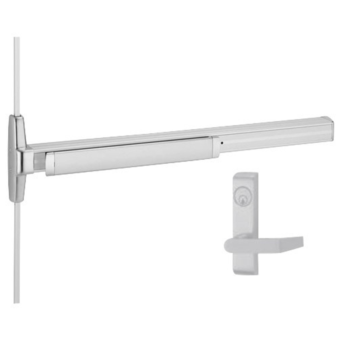 3527A-L-F-US28-4-RHR Von Duprin Exit Device in Anodized Aluminum