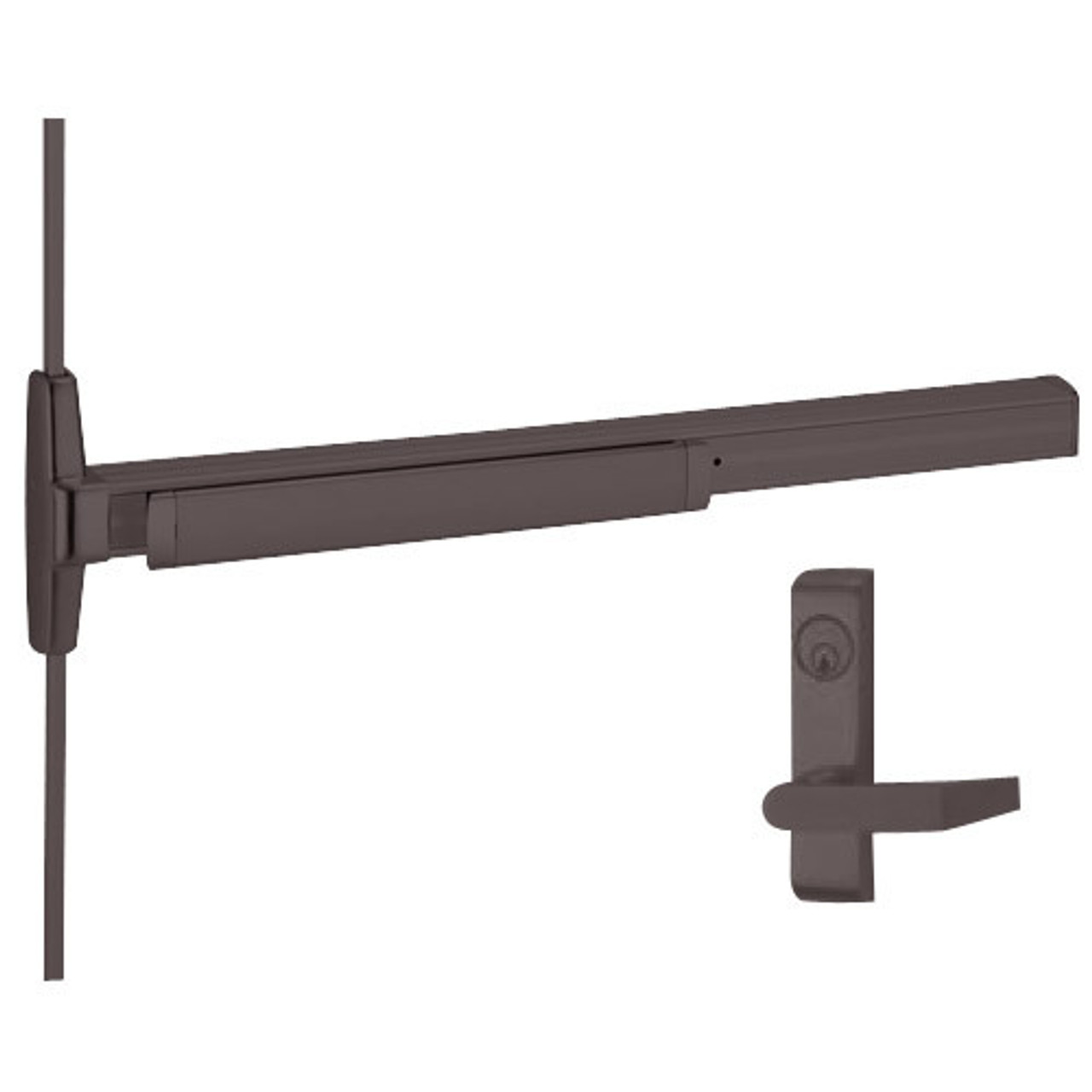 3527A-L-F-313-4-RHR Von Duprin Exit Device in Duranodic Dark Bronze