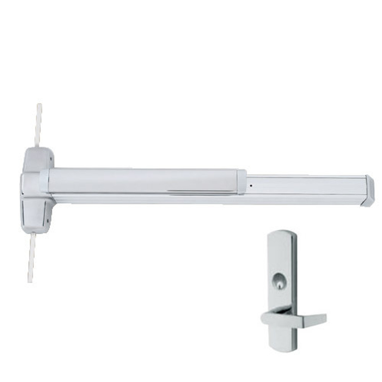 9827L-US28-4-RHR Von Duprin Exit Device in Anodized Aluminum