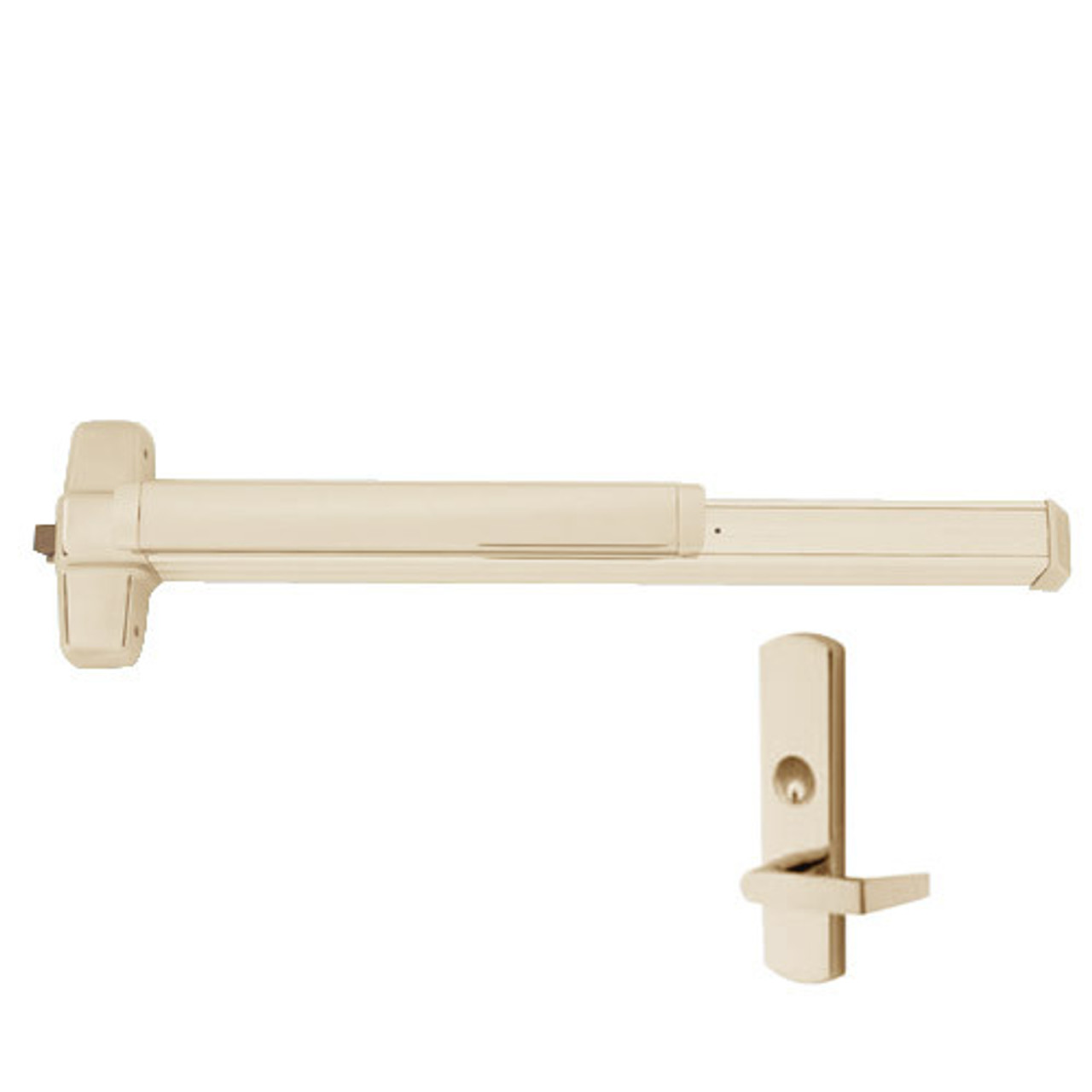 99L-US4-4-RHR Von Duprin 99 Series with 996L Lever Right Handed Rim Panic Exit Device in Satin Brass