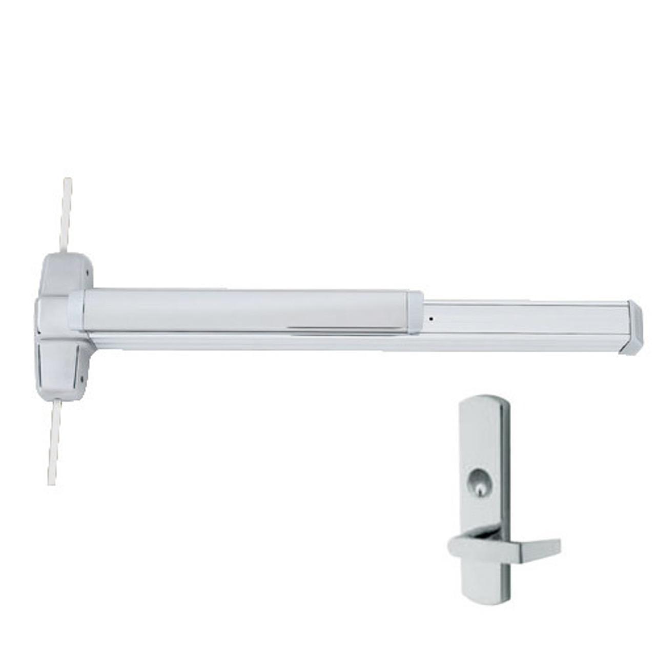 9848L-F-US28-2-RHR Von Duprin Exit Device in Anodized Aluminum