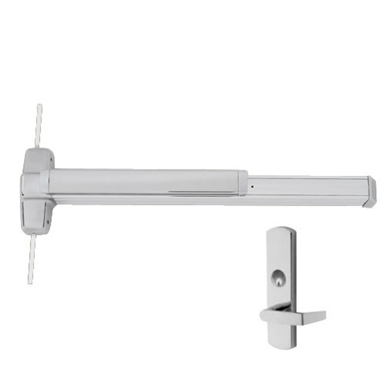 9848L-F-US32D-4-RHR Von Duprin Exit Device in Satin Stainless