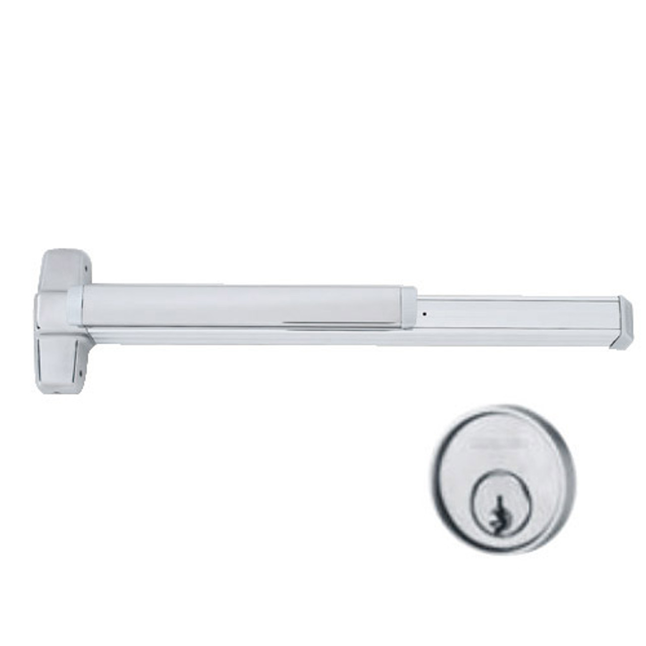 QEL9847WDC-NL-OP-US28-4 Von Duprin Exit Device with Quiet Electric Latch in Anodized Aluminum