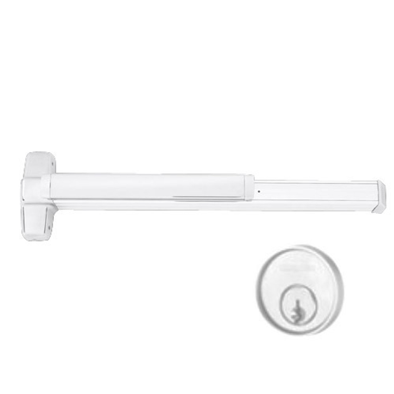 QEL9847WDC-NL-OP-US26-4 Von Duprin Exit Device with Quiet Electric Latch in Bright Chrome