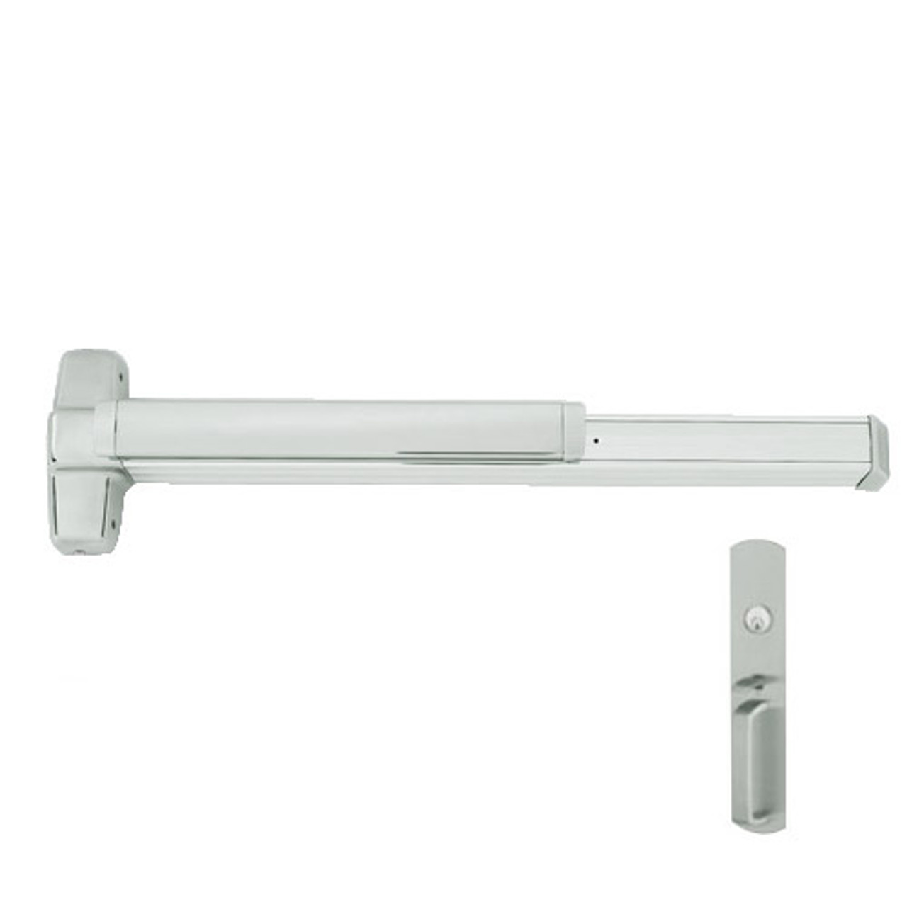 QEL9847WDC-TP-US26D-4 Von Duprin Exit Device with Quiet Electric Latch in Satin Chrome