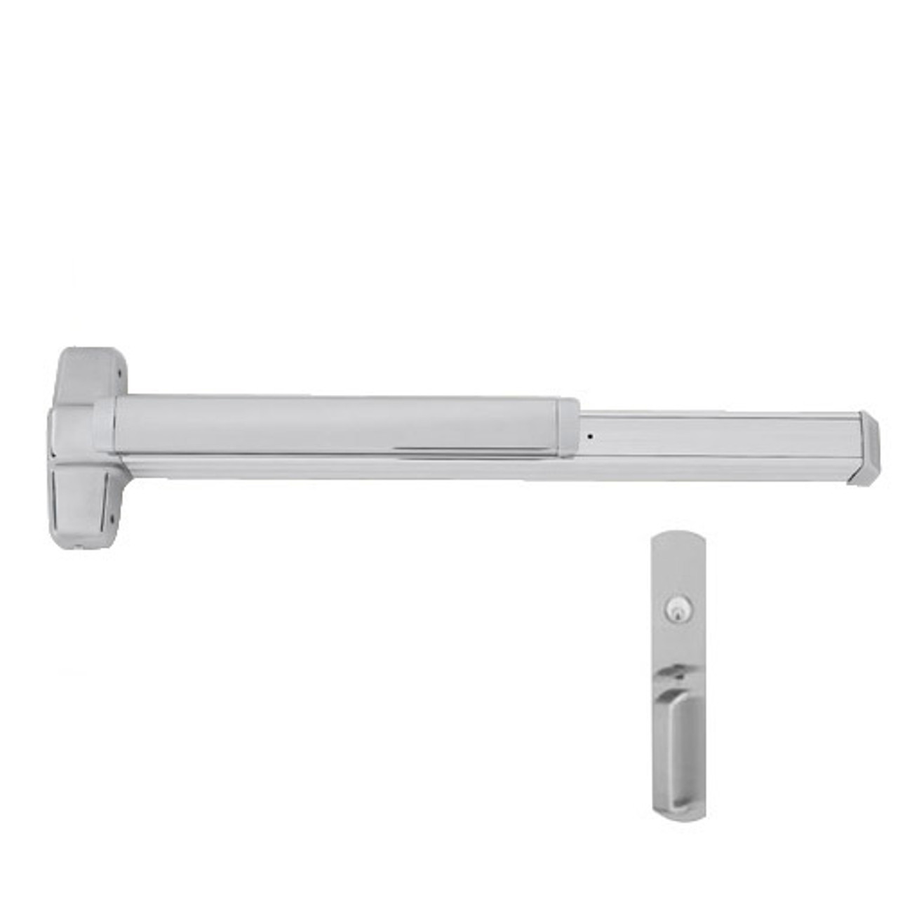 QEL9847WDC-TP-US32D-4 Von Duprin Exit Device with Quiet Electric Latch in Satin Stainless QEL9847WDC-TP-US32D-4 Von Duprin Exit Device with Quiet Electric Latch in Satin Stainless