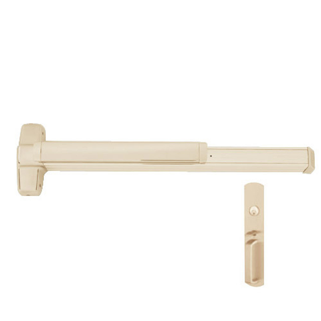 QEL9847WDC-TP-US4-4 Von Duprin Exit Device with Quiet Electric Latch in Satin Brass