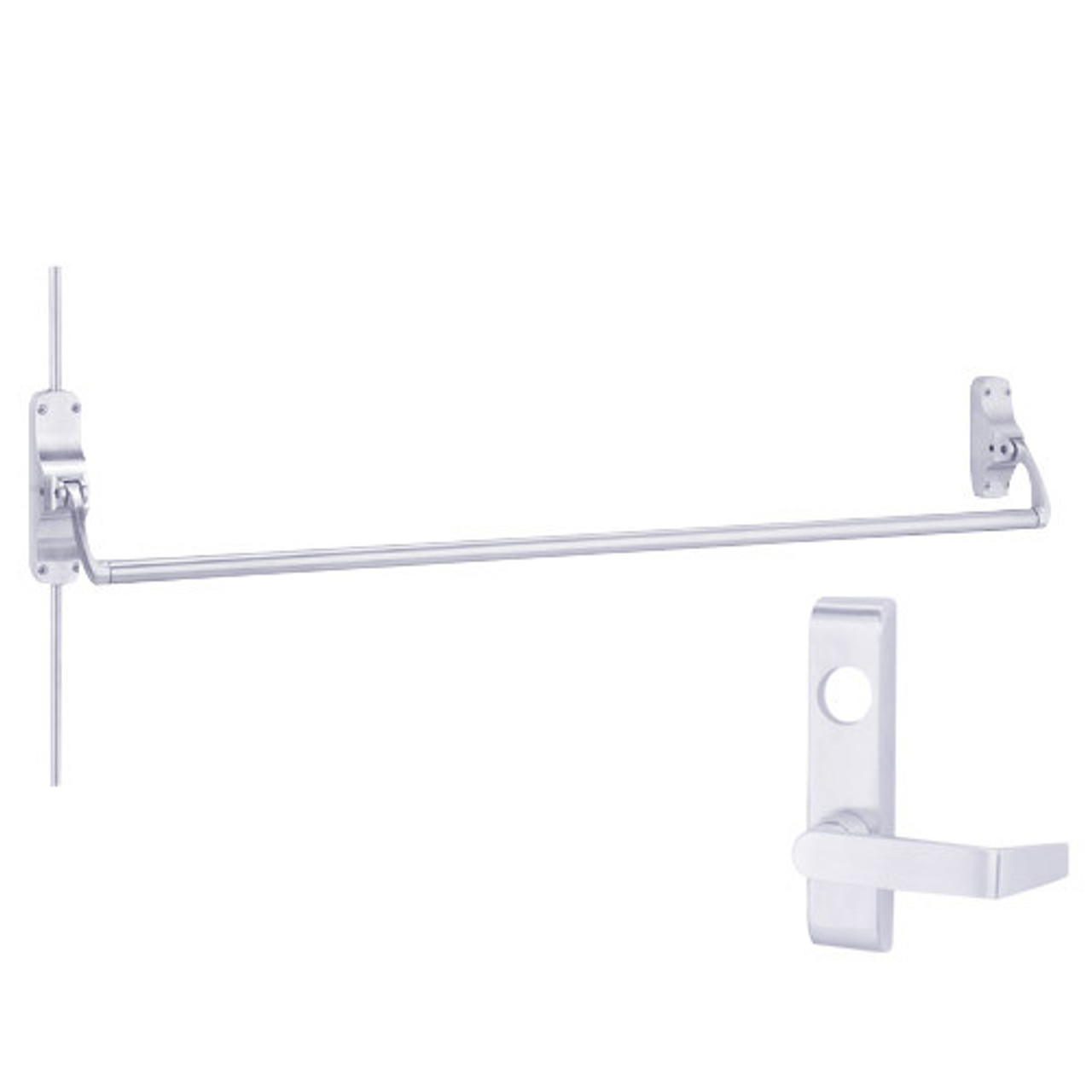 8827L-US26-RHR Von Duprin Exit Device in Bright Chrome