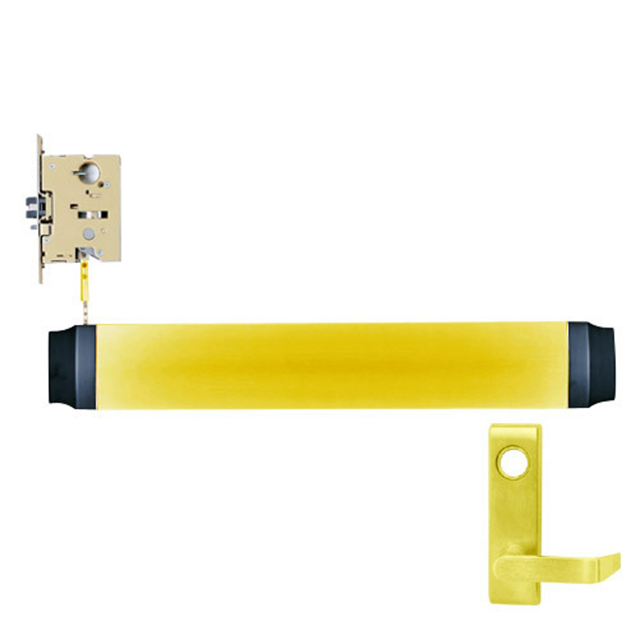 9575L-F-US3-RHR Von Duprin Exit Device in Bright Brass