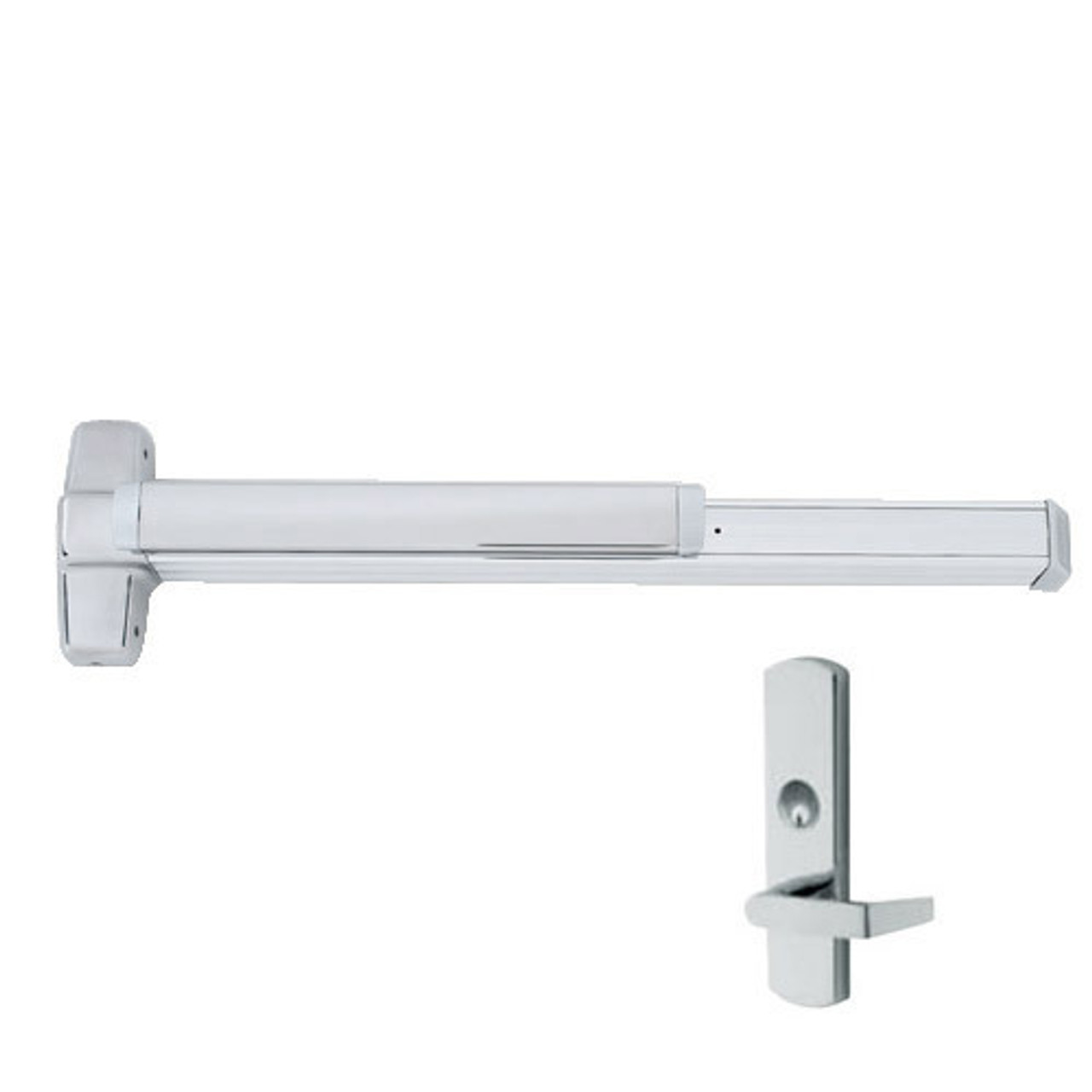 CD9847WDC-L-US28-4-LHR Von Duprin Exit Device with Cylinder Dogging in Anodized Aluminum