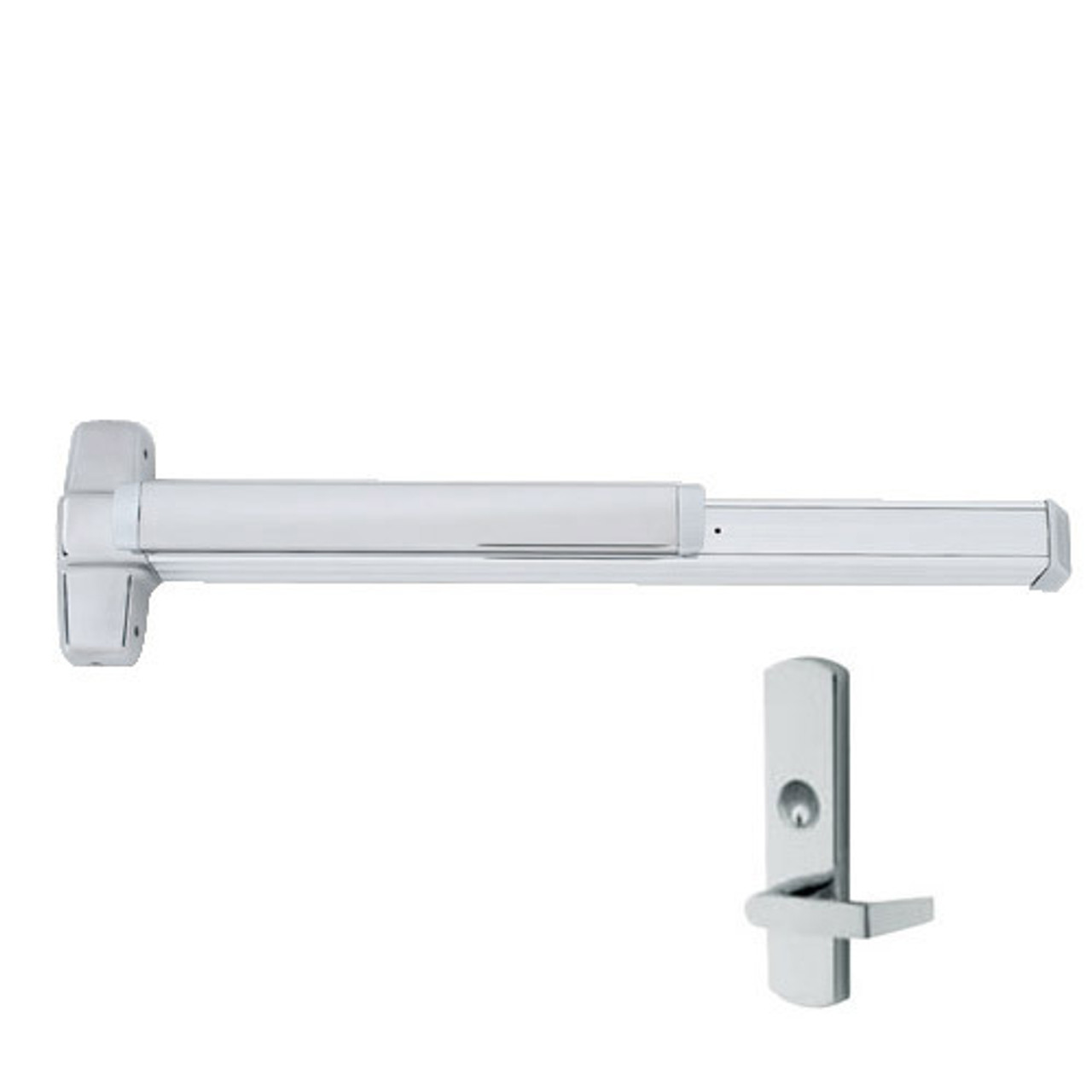 EL9847WDC-L-US28-4-LHR Von Duprin Exit Device with Electric Latch Retraction in Anodized Aluminum