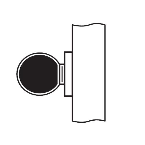 CK08-BE-04 Arrow Cylindrical Lock with Ball Knob Design in Satin Brass