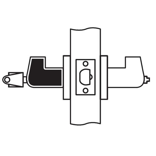 CL12-SC-26 Arrow Cylindrical Lock with Solar Lever Design in Bright Chrome