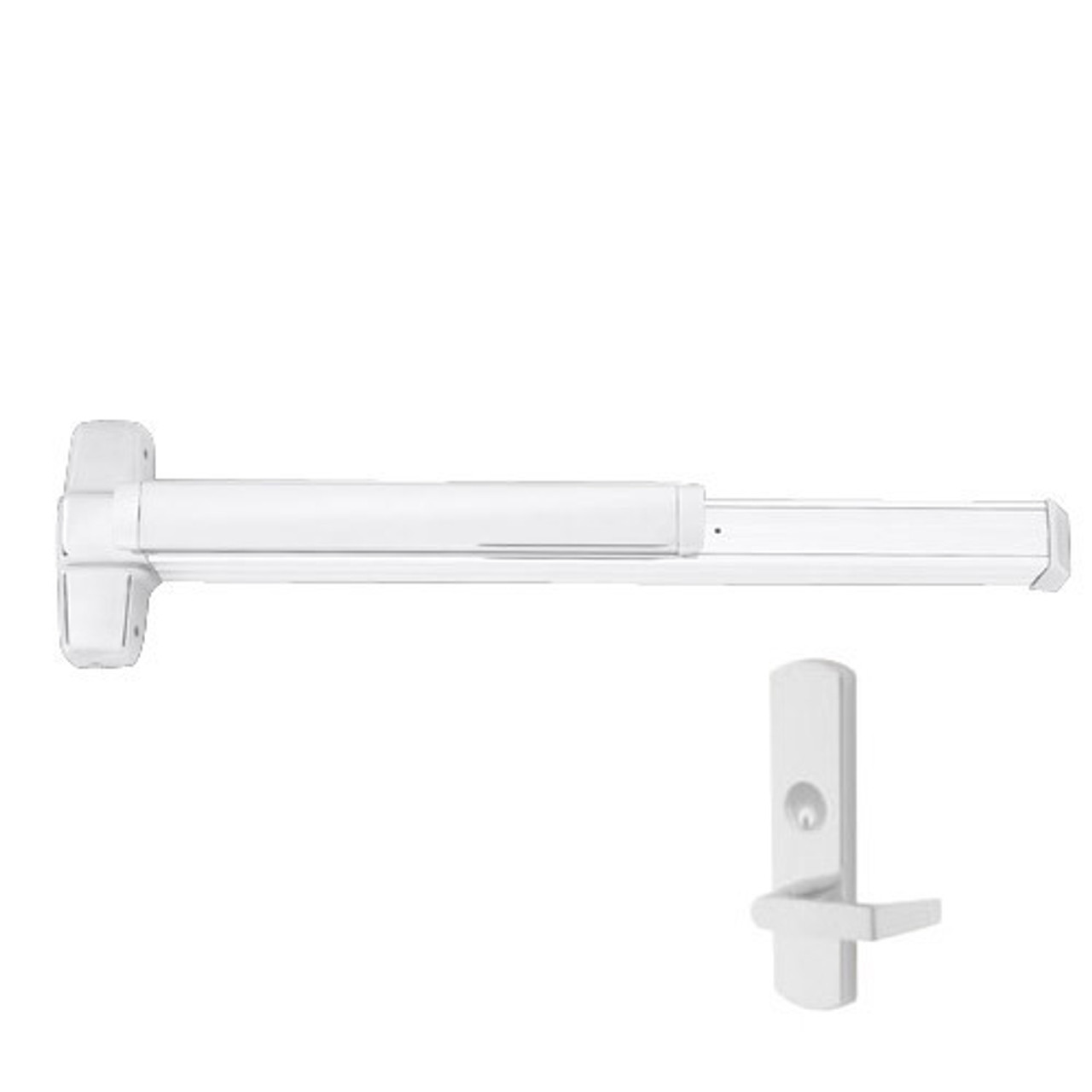 QEL9847WDC-L-US26-3-LHR Von Duprin Exit Device with Quiet Electric Latch in Bright Chrome