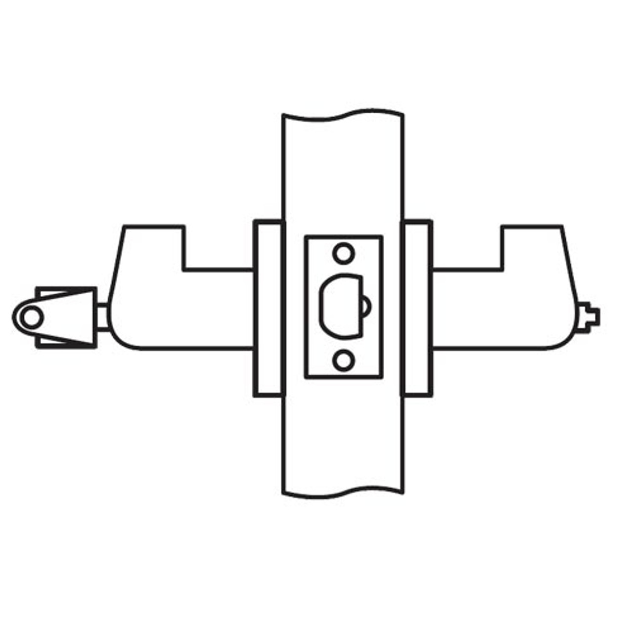 CL11-OC-26D-RHR Arrow Cylindrical Lock with Orion Lever Design in Satin Chrome