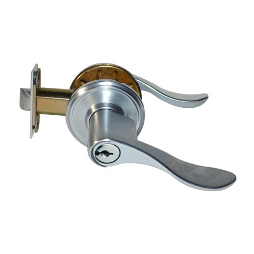 CL11-LC-15-RHR Arrow Cylindrical Lock with Lunar Lever Design in Satin Nickel