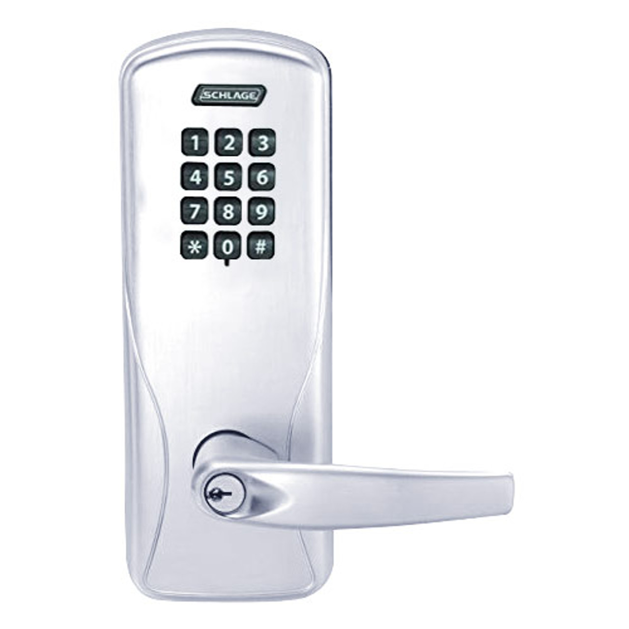 CO100-MS-50-KP-ATH-PD-625 Schlage Standalone Mortise Electronic Keypad locks in Bright Chrome