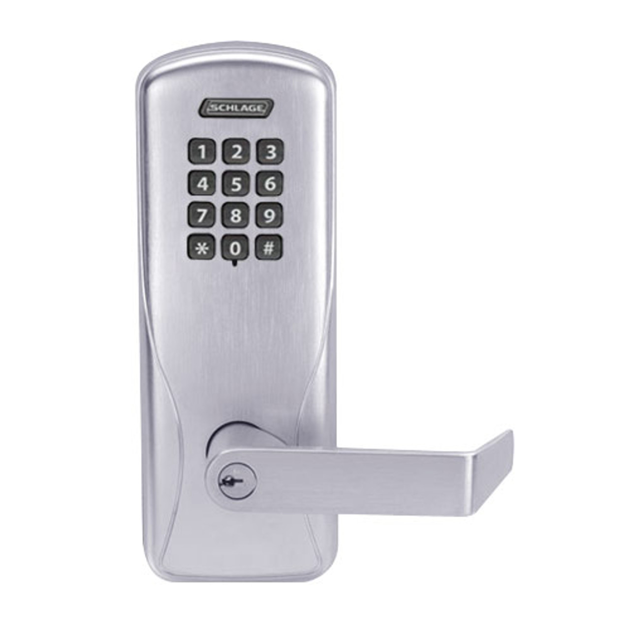 CO100-MS-50-KP-RHO-PD-626 Schlage Standalone Mortise Electronic Keypad locks in Satin Chrome
