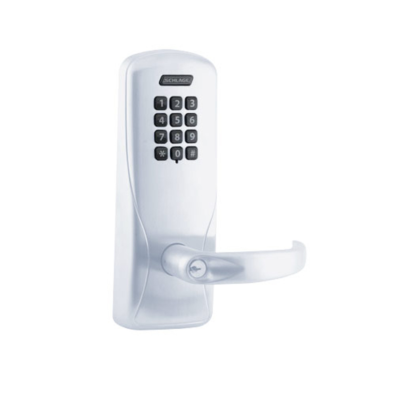 CO100-MS-50-KP-SPA-PD-625 Schlage Standalone Mortise Electronic Keypad locks in Bright Chrome